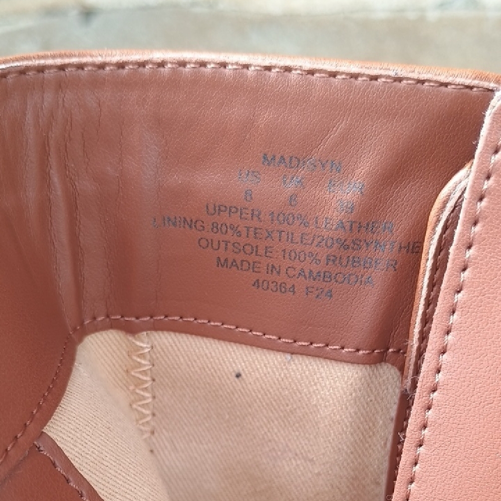 Lauren Ralph Lauren Madisyn Brown Leather Ankle Boots Women's Size 8 - Picture 8 of 9